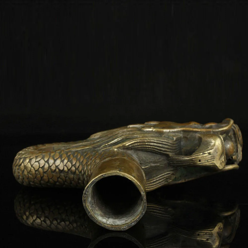 100% из бронзы чистая медь латунь Китай старый ручная работа Резной орнамент