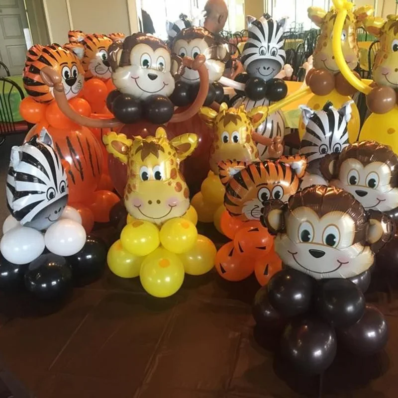 

Jungle animal balloon set birthday party decorations kids zoo Safari animal balloons jungle party supplies decor