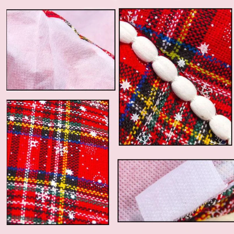 Новая юбка с рождественской елкой 100 см клетчатая со снежинками Рождественская