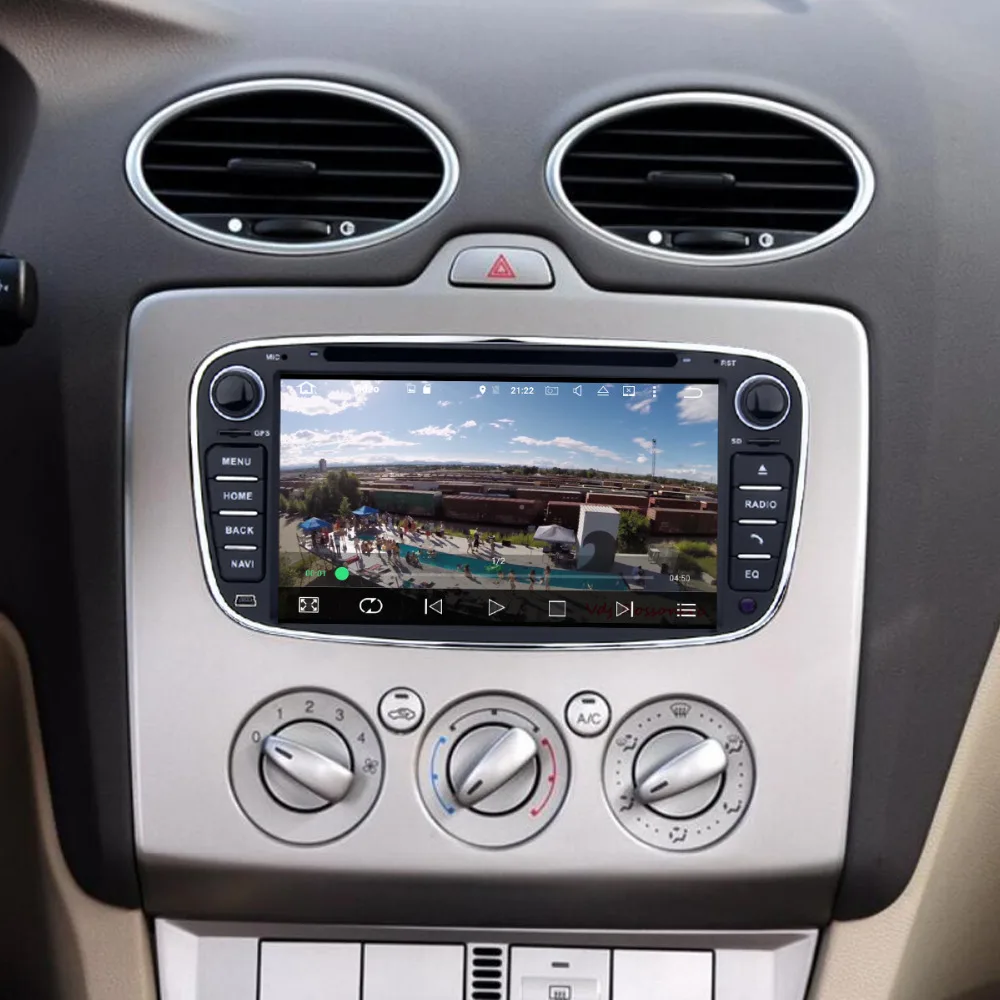2 din автомобильный радиоприемник gps Android 8,0 для Ford Focus 2 S max Mondeo C-max Galaxy DVD плеер 2008 2009 2010 2011 руль контроль