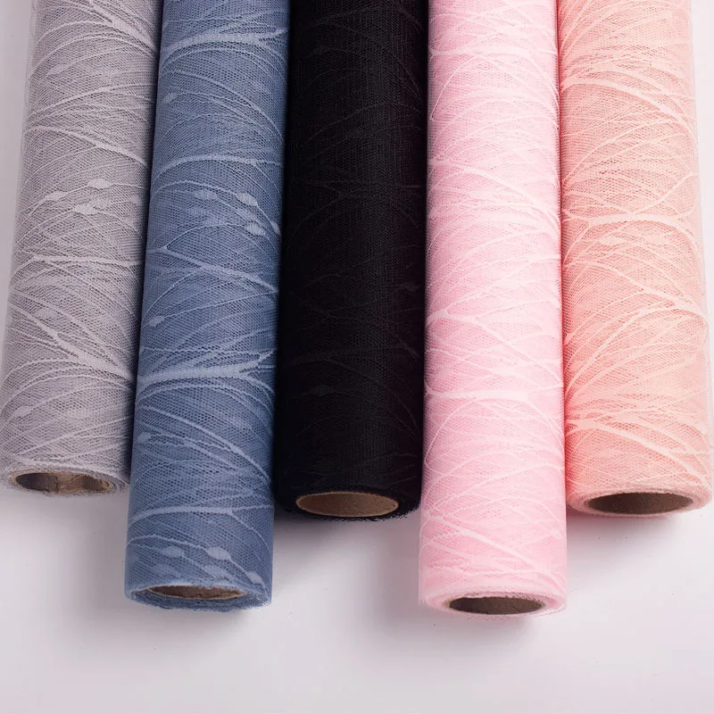 

1M/Roll Fantasy Lace Electrical Net Yarn Flower Gift Wrapping DIY Scrapbook Craft Paper Florists Supplies Decorative Material