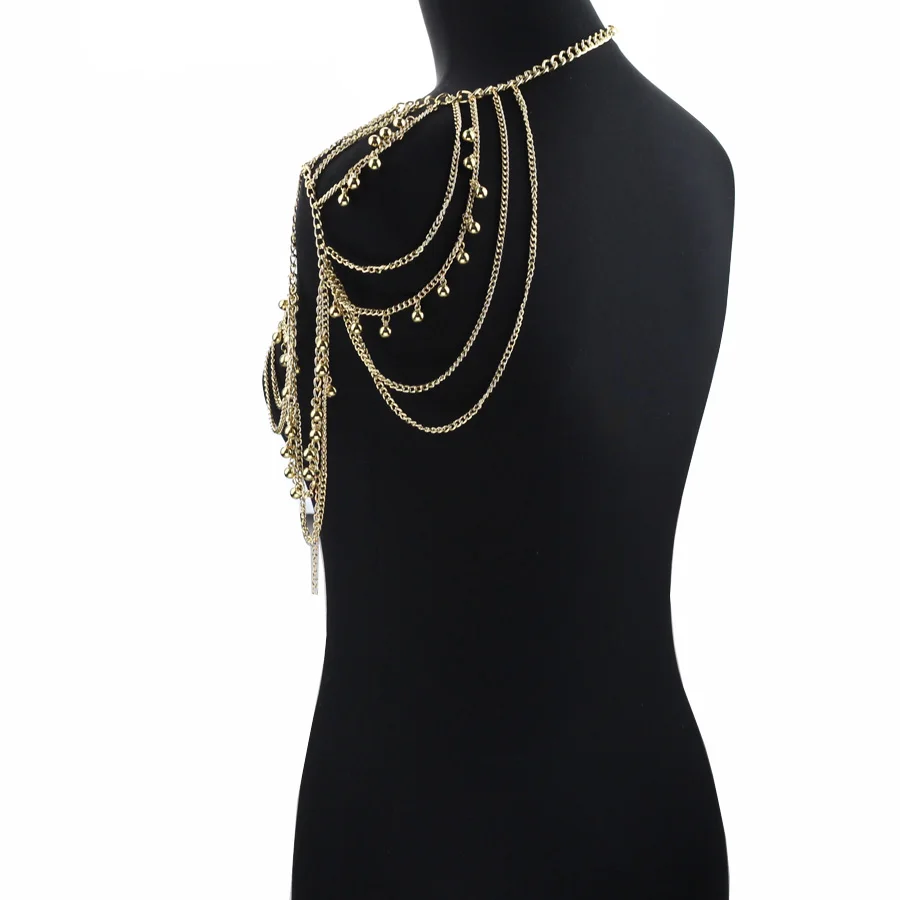 Женское Ожерелье многослойное с цепочкой на плечо 2017 | Украшения и аксессуары