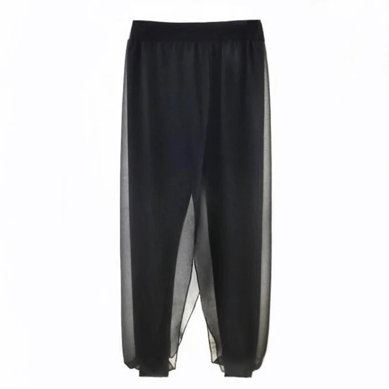 

Loose Mesh Harem Pants Chiffon Fashion Pants Solid New Style Women Pants Casual Pantalon Femme Trousers Women Plus Size