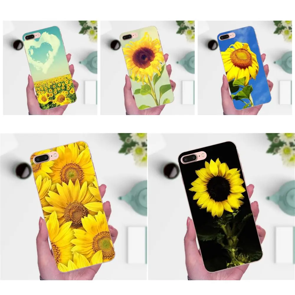 Желтый подсолнух для Galaxy J1 J2 J3 J330 J4 J5 J6 J7 J730 J8 2015 2016 2017 2018 мини Pro тонкий чехол ПК |