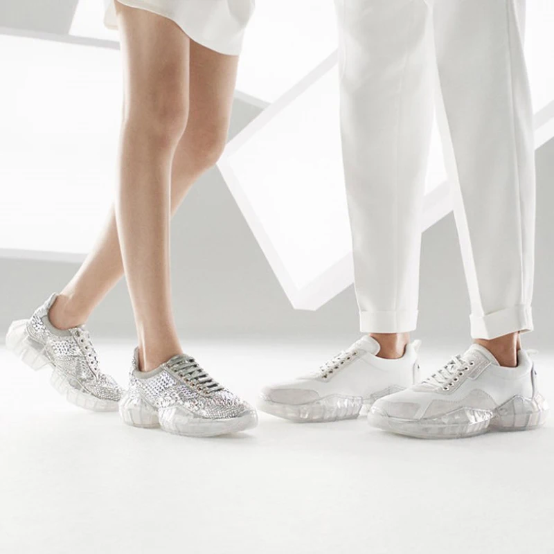 Предварительная продажа 7 дней Повседневная обувь с украшением в виде кристаллов