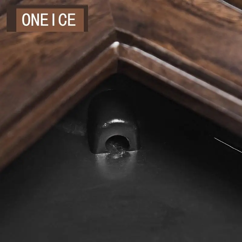 Чайный поднос из твердой древесины для хранения и дренажа двойного назначения