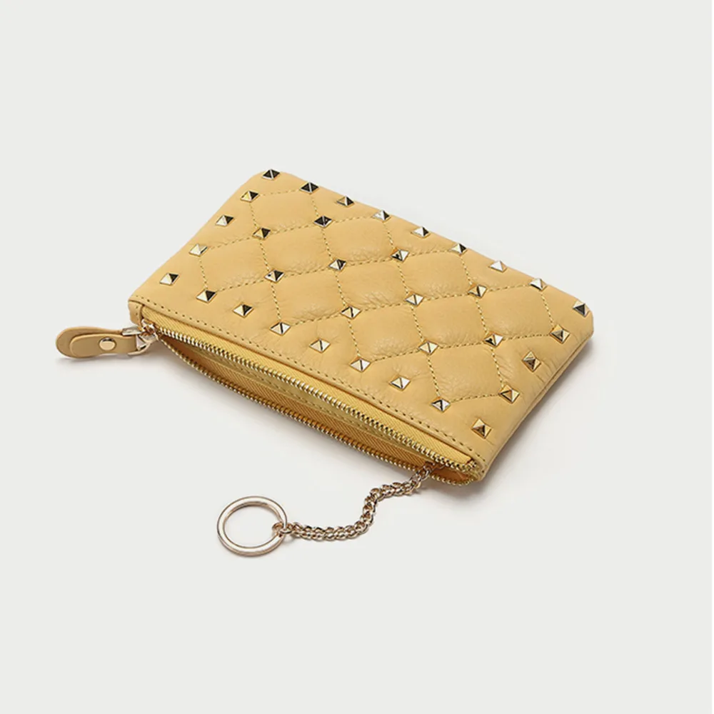 YIQIN BERYL кошелек из натуральной кожи с цепочкой держатель Billfold короткие молнии