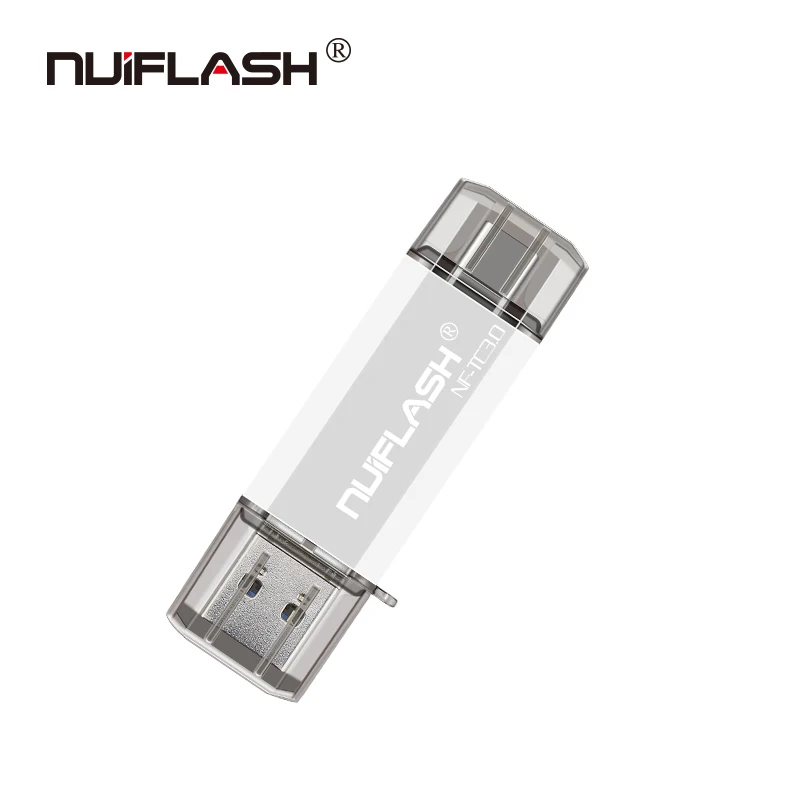 silver USB флеш-накопитель type-C+ USB3.0 OTG 128 Гб 64 ГБ флеш-накопитель 32 ГБ 16 ГБ USB флеш-накопитель 3,0 Высокоскоростная Флешка для устройств type-C - Цвет: silver