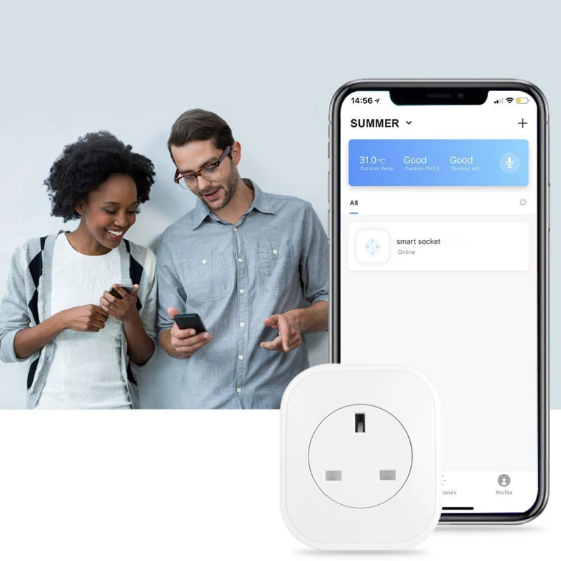 Wi-Fi умная розетка 10А ЕС Великобритания вилка мобильное приложение Дистанционное управление USB умный голосовой переключатель синхронизации работа для Amazon Alexa Google Home IFTTT
