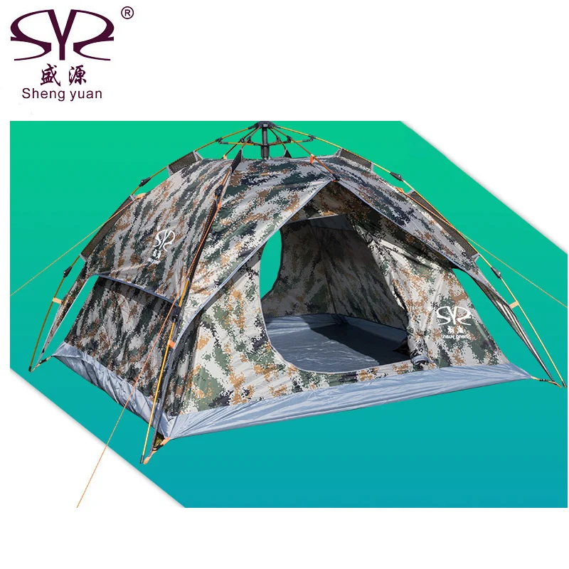 Камуфляжные автоматические палатки для 4 человек двухслойные водонепроницаемые