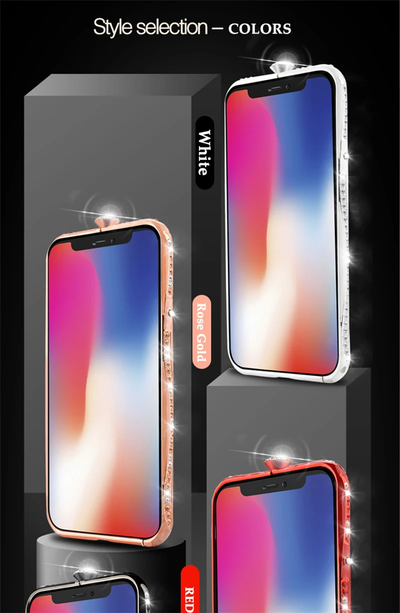 Блестящие стразы бампер чехол для iPhone 11 XS Max XR X 8 7 6 S Plus чехол s диаманта Bling «любящее сердце» с декоративной металлической пряжкой и Алюминий рамка
