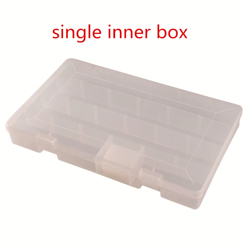 Сумка для рыбалки большой емкости 37x23x24 см, водонепроницаемая крышка для рыболовного инструмента, коробка для приманки, рыболовное оборудование, чехол для удочки Bolsa De Pesca - Цвет: single inner box