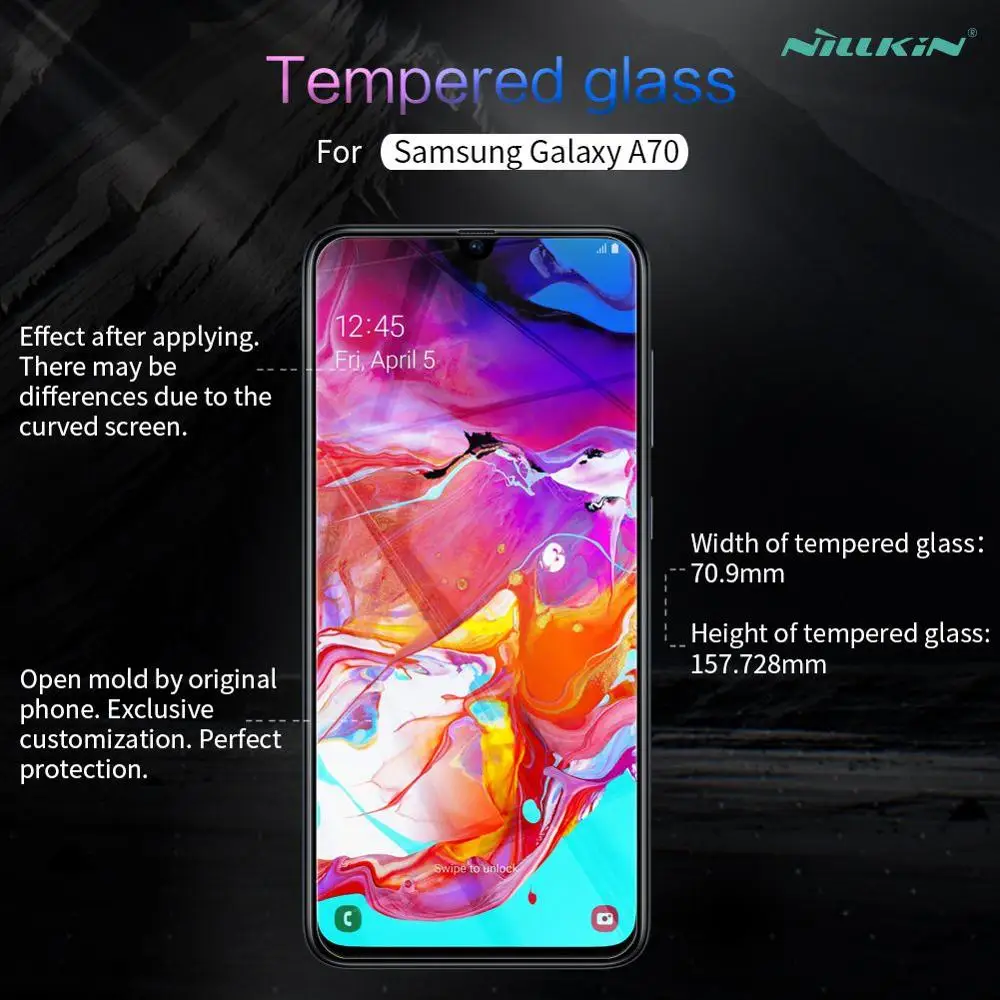 Защитное стекло afor Samsung Galaxy A70 6 7 дюйма закаленное Nillkin для защитная пленка