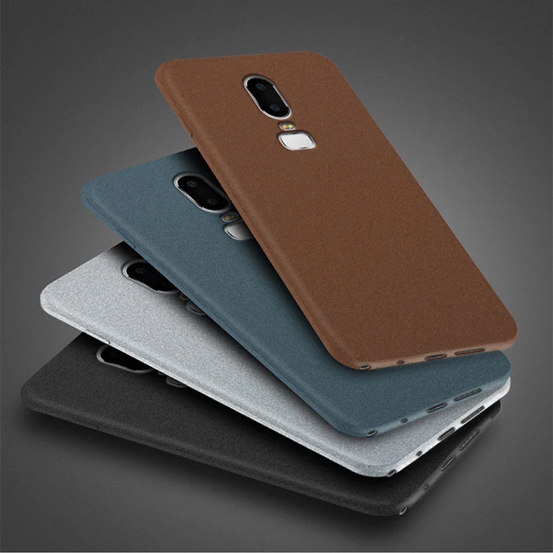 Чехол для OnePlus 6 тонкий матовый чехол с эффектом потертости и песчаником мягкий