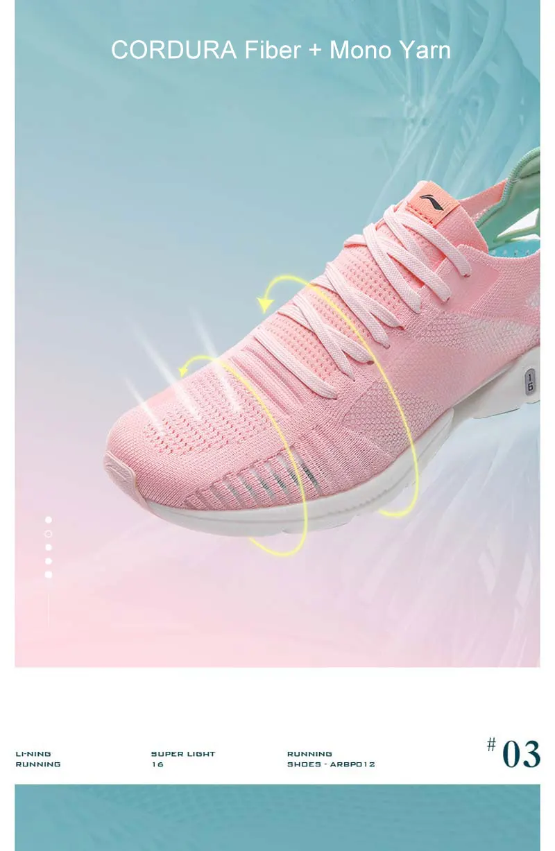 Li-Ning/женский супер-светильник XVI для бега на подушке, светильник из пеноматериала, дышащая спортивная обувь с мононитной подкладкой, кроссовки ARBP012 XYP906