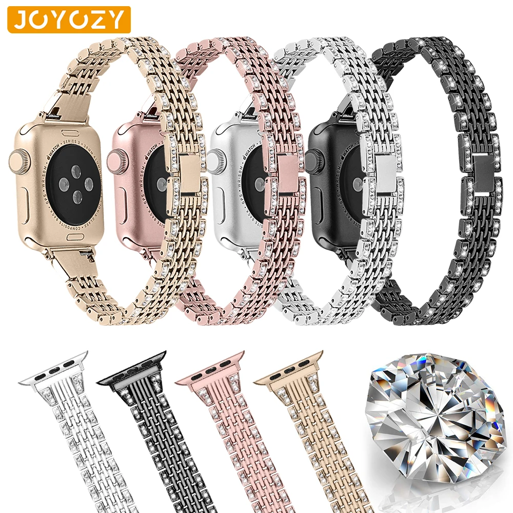 Ремешок Joyozy из нержавеющей стали для apple watch металлический браслет смарт
