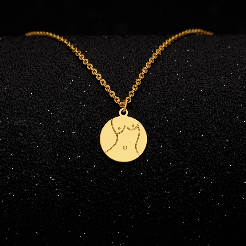 

Round Coin necklaces & pendants for Women Geometric Carved Charms Layered Necklaces Body Necklaces Statement Jewelry Collars