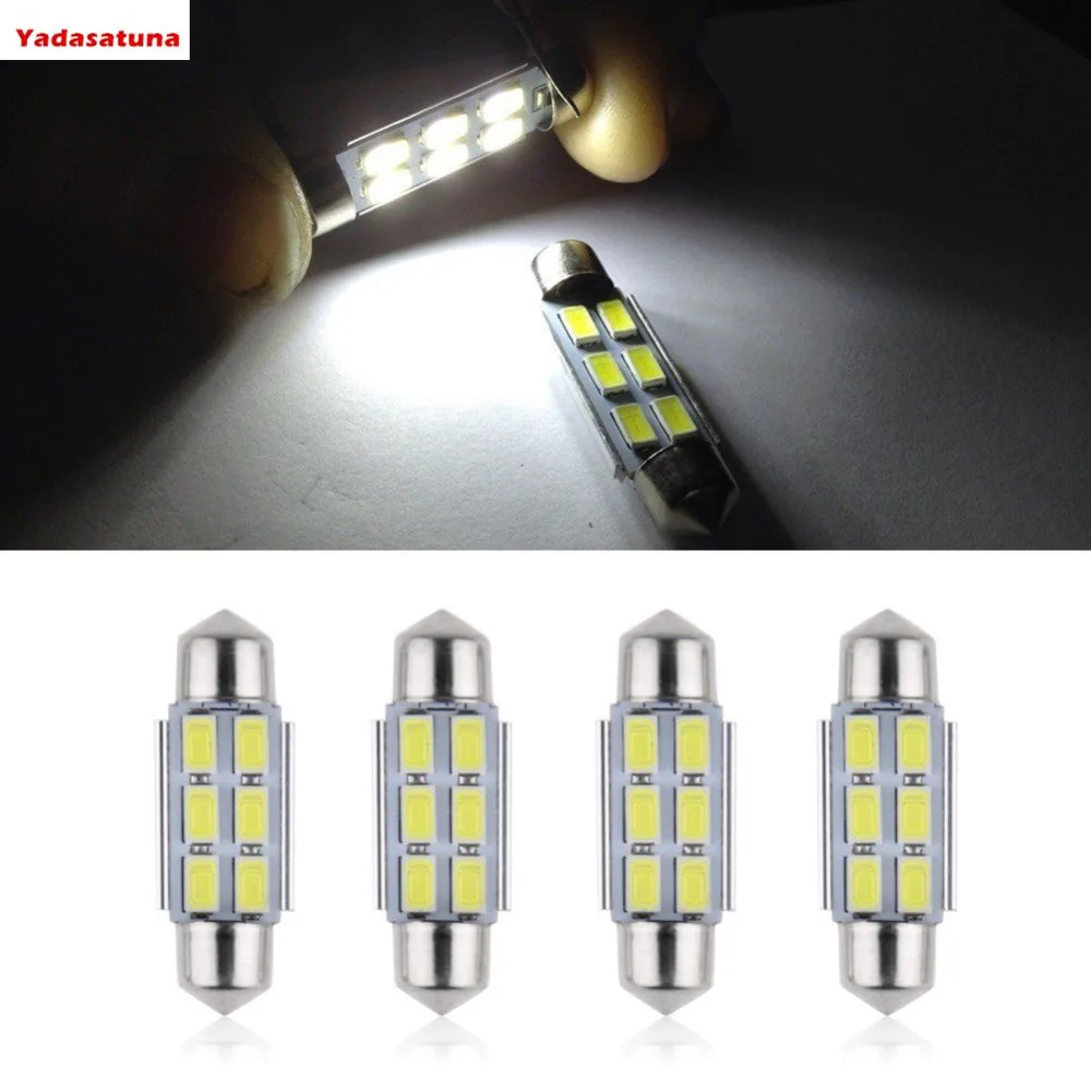 Комплект 10 ламп торпедический свет планка 36 мм 6 светодиодов Smd 5630 Canbus|canbus 36mm|luz de
