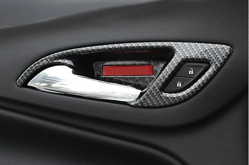 ABS углеродного волокна стиль крышка внутренней дверной ручки защита накладка