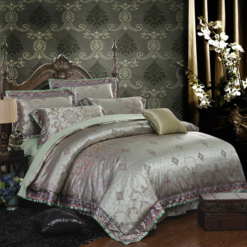 Новый европейский сатин-жаккард удобные Постельное белье RUIYEE queen Размеры удобная