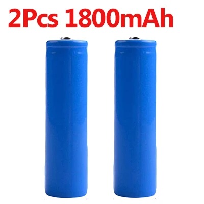 2PCS 1800mAh Battery 2 шт 18650 3,7 V 1200mah 1500mah 1800mah 2000mah 2200mah 2600mah 18650 mah литиевая батарея перезаряжаемая батарея фонарик батареи - Цвет: 2PCS 1800mAh Battery