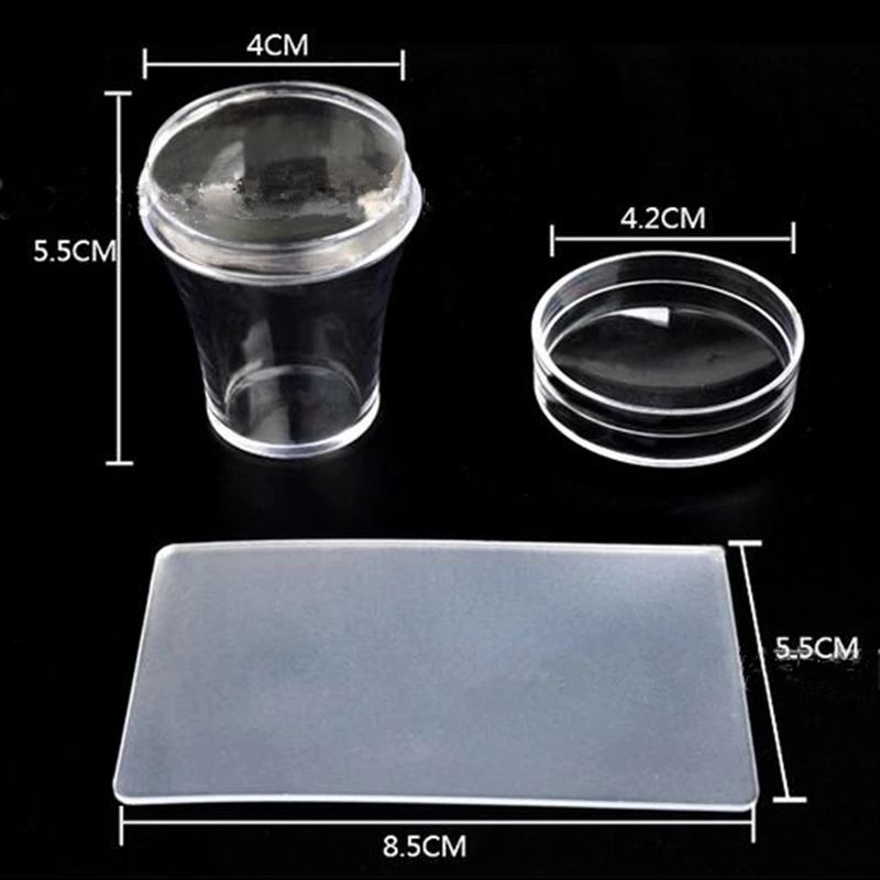 4 см большой прозрачный фотографический скребок с крышкой силиконовый штамп