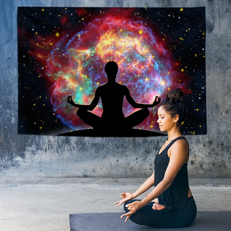 Chakra гобелен настенный Psychedelic Galaxy украшение Хиппи Мандала Йога Медитация