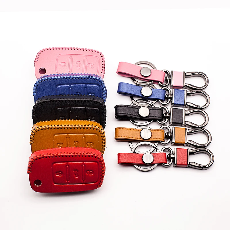 3 кнопки автомобильный кошелек кожаный чехол для клавиатуры Volkswagen VW polo b5 b6 golf 4 5 6