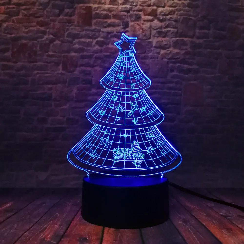 Новинка Рождественский колокольчик для елки Звездный зонт 3D 7 цветов с