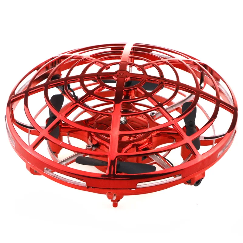 Red Индукционный RC Дрон высота удерживайте препятствие избегание Высокая Низкая скорость 3D светодио дный флип светодиодный автоматически взлет, выкидывая RC игрушка - Цвет: Red