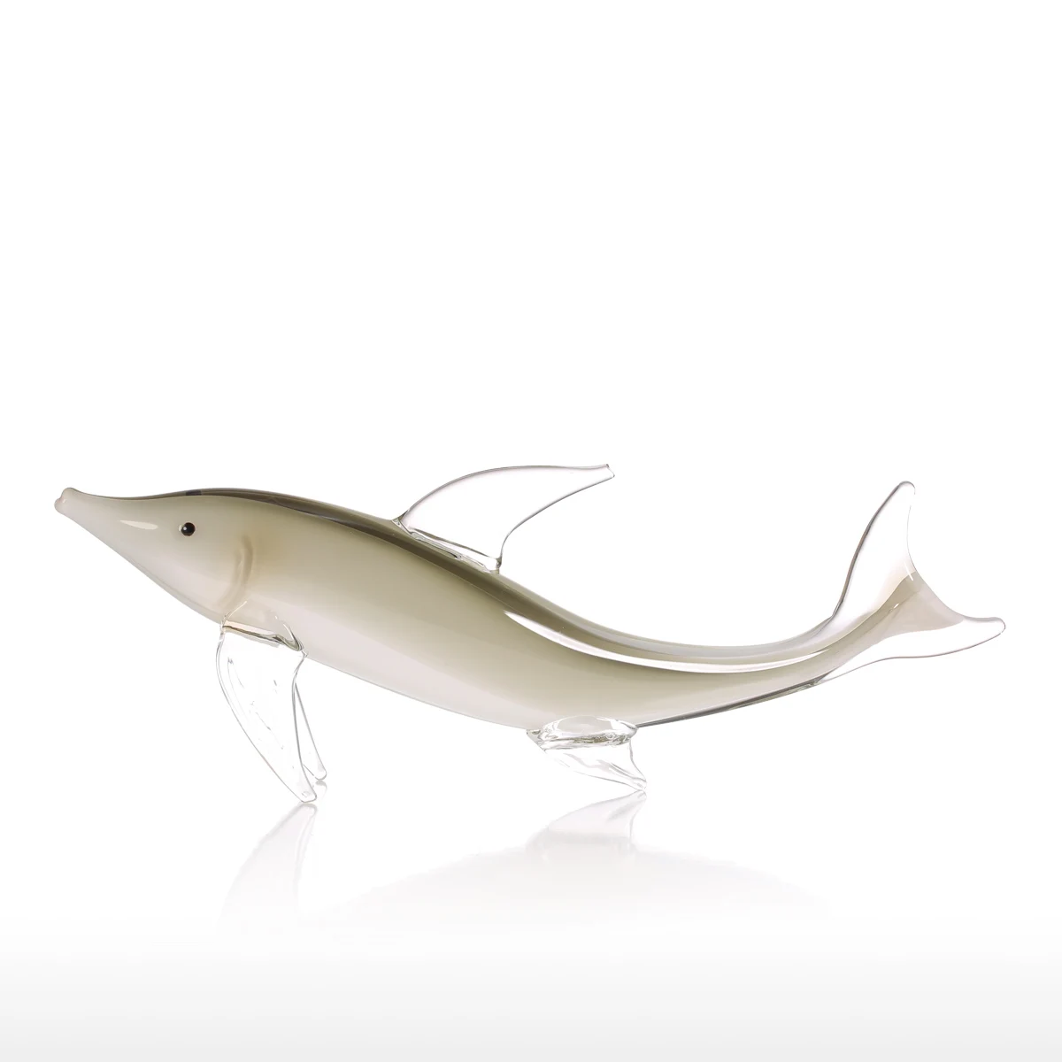 Tooarts серая рыбка Подарочный стеклянный орнамент фигурка животного ручной работы