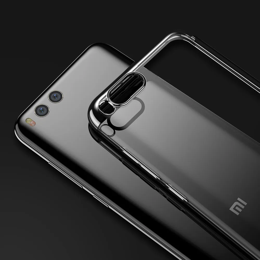 Чехол для Xiaomi mi6 FLOVEME с золотым покрытием ультратонкие прозрачные мягкие