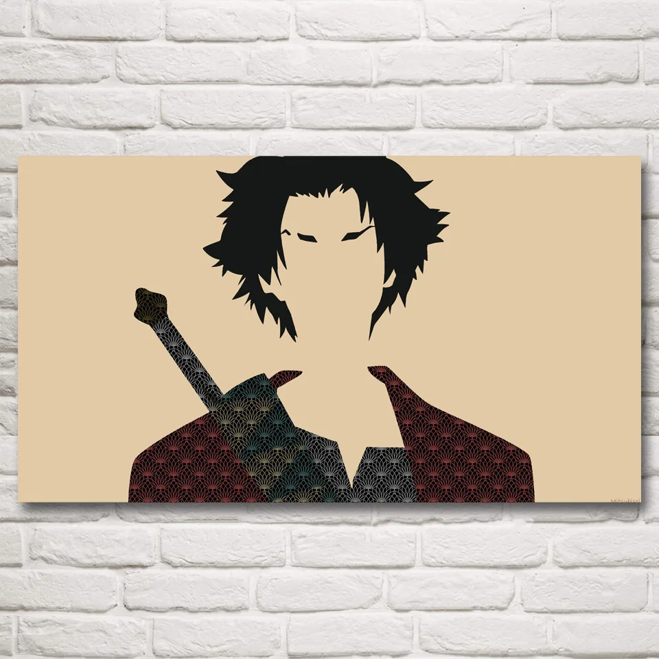 FOOCAME Samurai Champloo японское аниме искусство Шелковые Плакаты и принты Живопись Домашний декор настенные картины для гостиной 20x36 дюймов