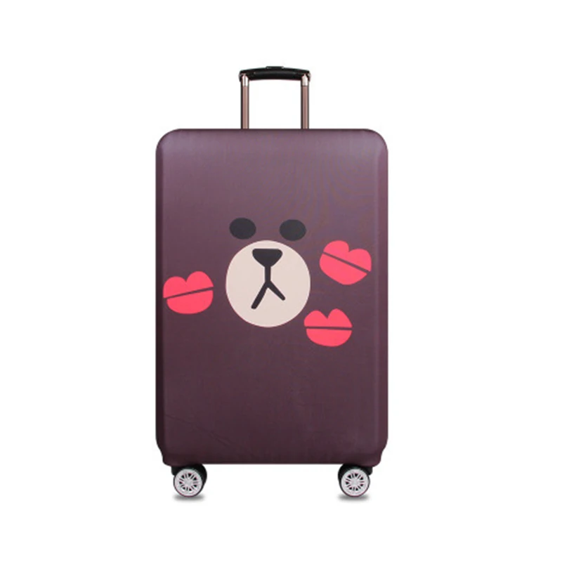 Lipstick bear LDAJMW модный бренд Путешествия Водонепроницаемый Эластичный Чехол для багажа стрейч защитный чемодан Крышка до 18 ''-32'' Пыленепроницаемый Чехол - Цвет: Lipstick bear