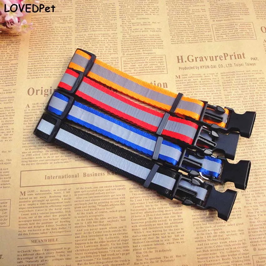 Светоотражающие нейлоновые ошейники для собак маленькие средние и большие