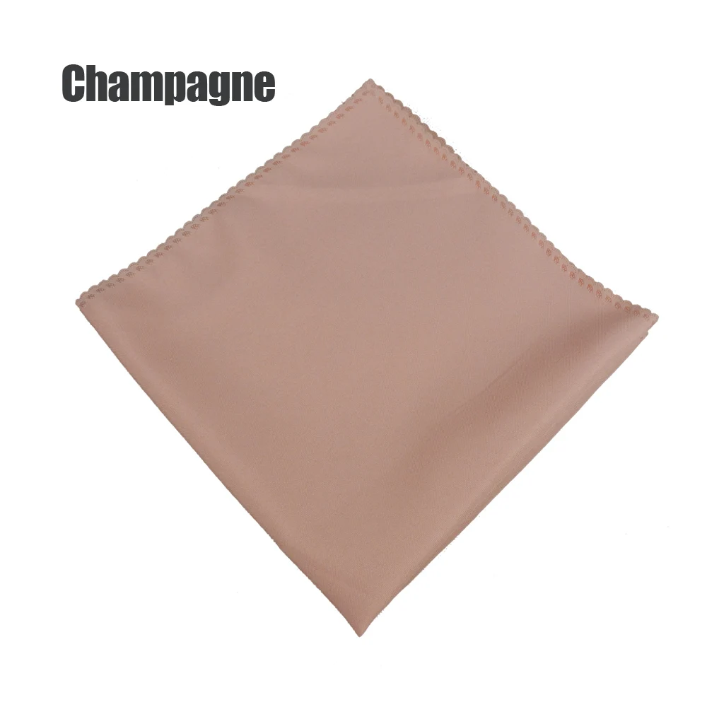 champagne Украшение для свадебной вечеринки 1" Розовая/Тиффани/шампань однотонная квадратная полиэфирная столовая салфетка Банкетная салфетка для гостиницы 10 шт./партия - Цвет: champagne