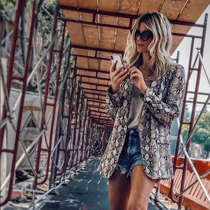 ZOGAA Женская куртка с леопардовым принтом на тонком куртки пикантная обувь со