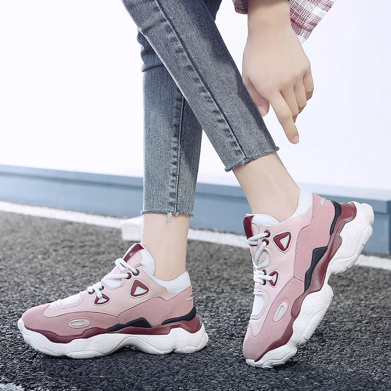 HQFZO/высококачественные кроссовки; Pantshoes; женские кроссовки на платформе; женская обувь; дышащие повседневные женские кроссовки для бега