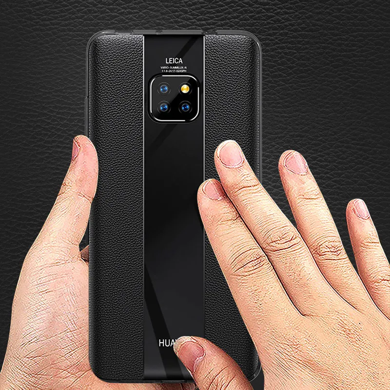 For Huawei Mate 20 Pro Case Porsche Leather X Transparent Cover 10 P20 P30 |