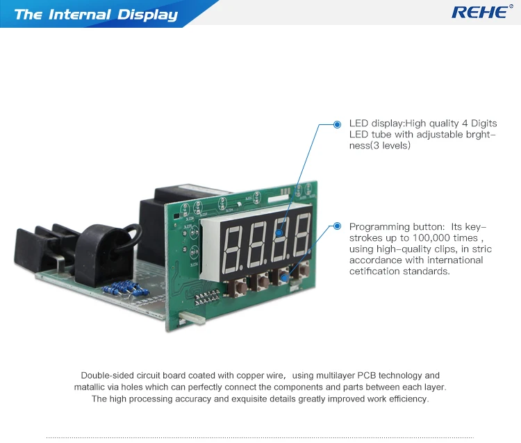 REHE DC RH-DA51 96*48 мм Цифровой умный однофазный Измеритель постоянного тока