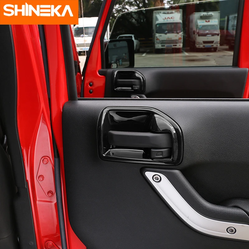 Внутренние молдинги SHINEKA для Jeep wrangler jk 2 двери внутренняя дверь чаша 2011 2017