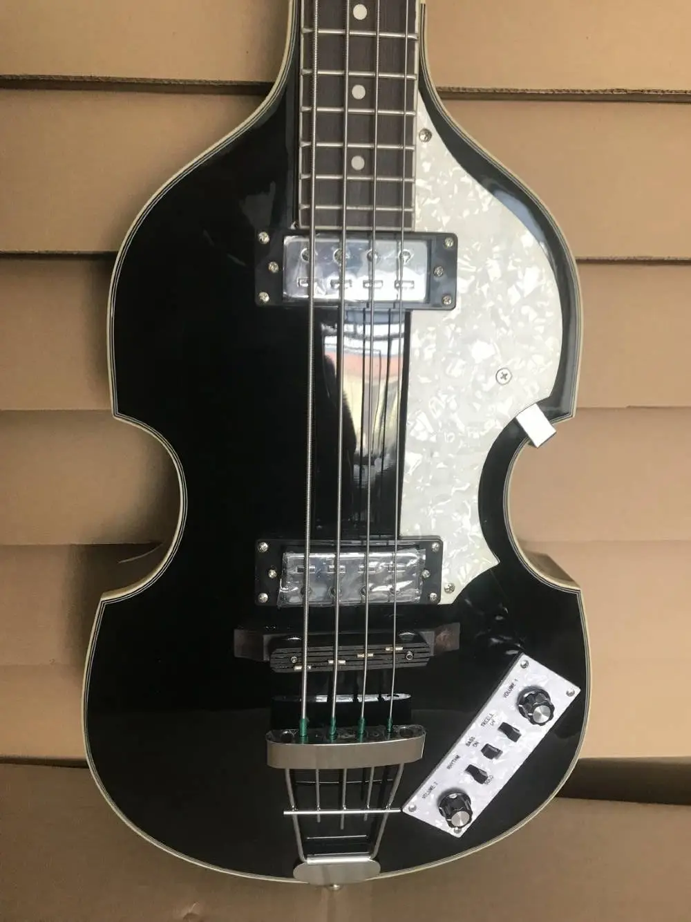 Hofner черный H500/1-CT Современная серия скрипка бас-гитара люкс 4 струны для бас-гитары черный Пламя клен Топ назад 2 пикапы