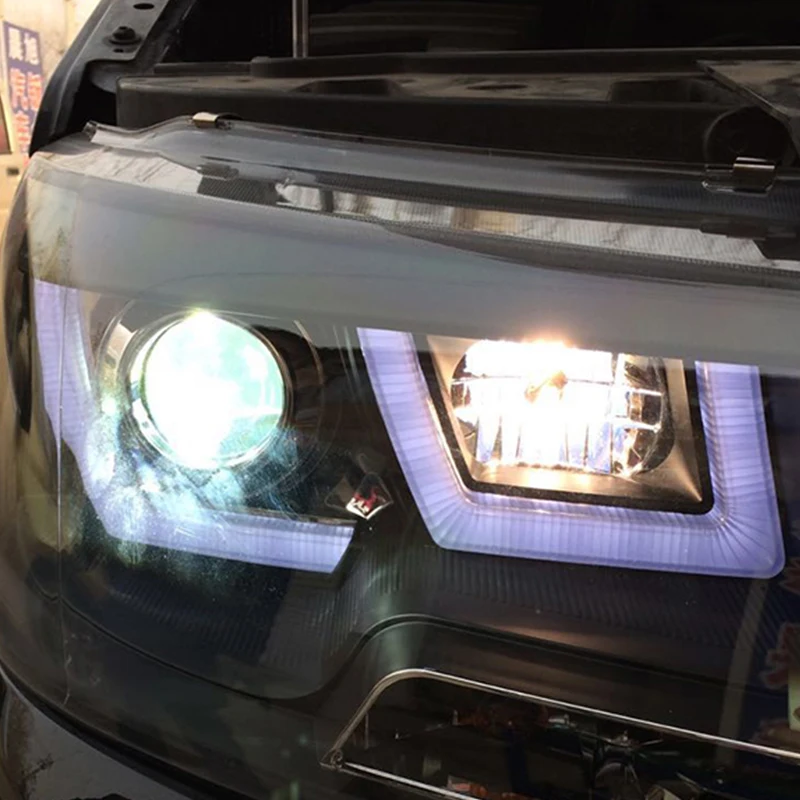 Hlxg стайлинга автомобилей светодио дный HID Рио фары фара чехол для Volkswagen Multivan T5 2012