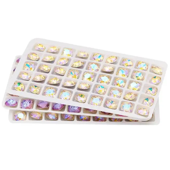 Высокое Качество K9 кристалл жир квадратный необычный камень БОЛЬШЕ цветов 10x14 мм