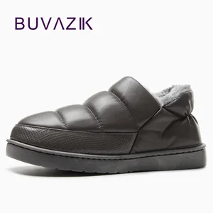 Мужские зимние ботинки, теплые и водонепроницаемые ботинки на плоской подошве, бесплатная доставка, удобные, из мягкого хлопка