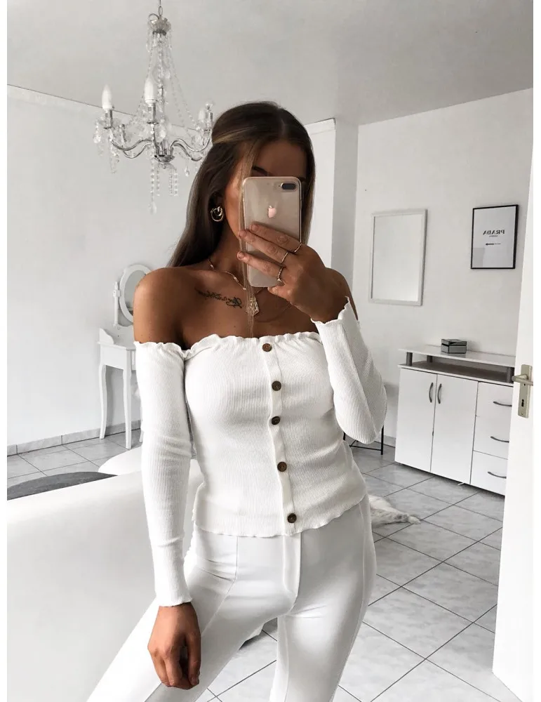 Осень-зима с длинным рукавом белый Черный серый цвет хаки трикотажные Для женщин