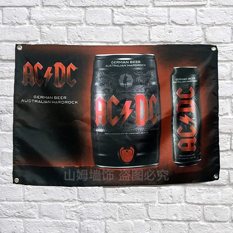 AC DC пива Баннеры Висячие Флаг стены Стикеры ресторан кафе пива мастерской Ресторан локомотив клуб живой фон украшения