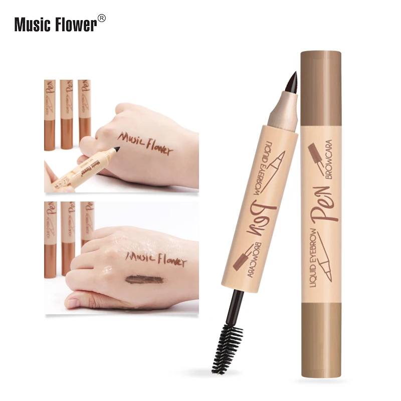 Music Flower тени для бровей Косметика натуральный длительный стереоскопический татуировки водостойкие жидкая подводка для бровей ручка Browcara