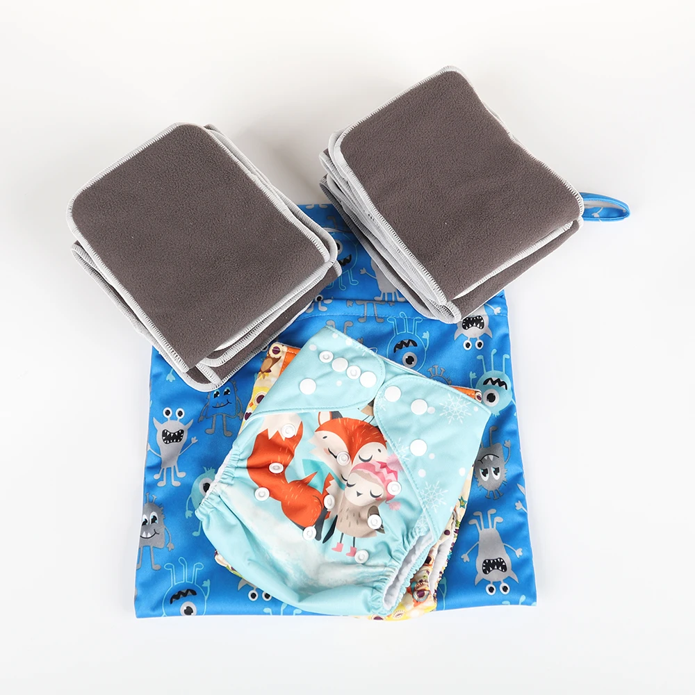 [CHOOEC] New Wet Bag Washable Reusable Cloth diaper Nappies Bags Waterproof Swim Sport Travel Carry bag Big Size: 30X36 cm