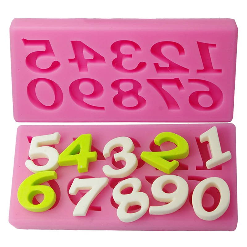 10 цифр для фотосъемки по случаю Дня рождения украшение торта фонданта